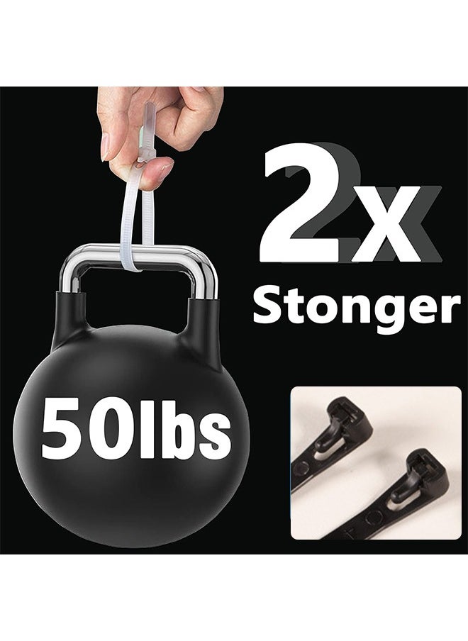 Generic - Reusable Zip Ties 6 Inch 100pcs Black Zip Ties Heavy Duty Outdoor 50lb Small Cable Ties Releasable Plastic Tie Wraps Small Wire Ties Removable for Cord Management - Image 1