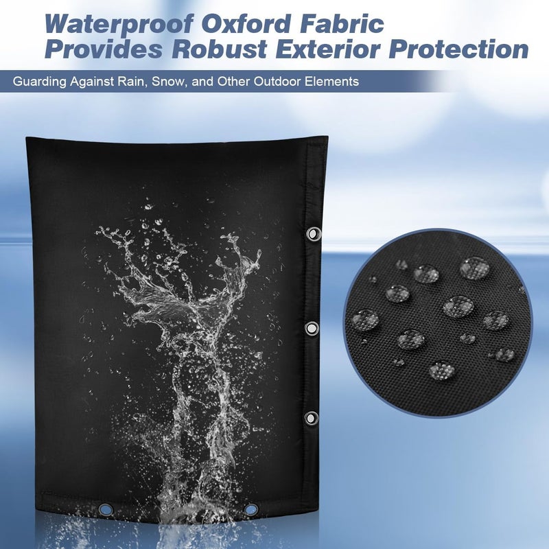 Safoner Outdoor Backflow Preventer Cover- 16''W x 20''H, Winter Freeze & Weatherproof Protection for Irrigation Pipes & Sprinkler Valves- Black - Image 5