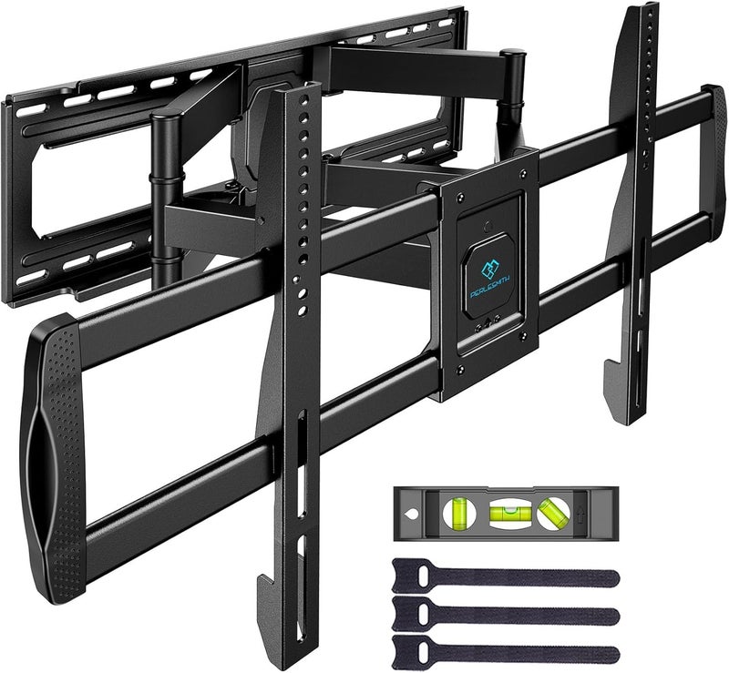 PERLESMITH Full Motion TV Wall Mount for 42â€-97â€ TVs up to 165lbs, TV Mount Bracket with Dual Articulating Arms Swivel Tilt Extension, Max VESA 800x400mm, Fits 16â€18â€ to 24" Studs, PSXFK1 - Image 1
