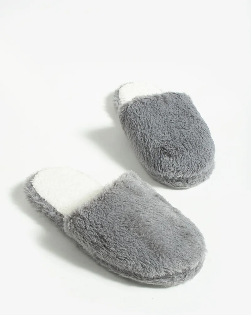 Pembe Potin Pink Potin Flexible Sole Inside Out Plush Fleece Women's Home Slippers CK-360-23