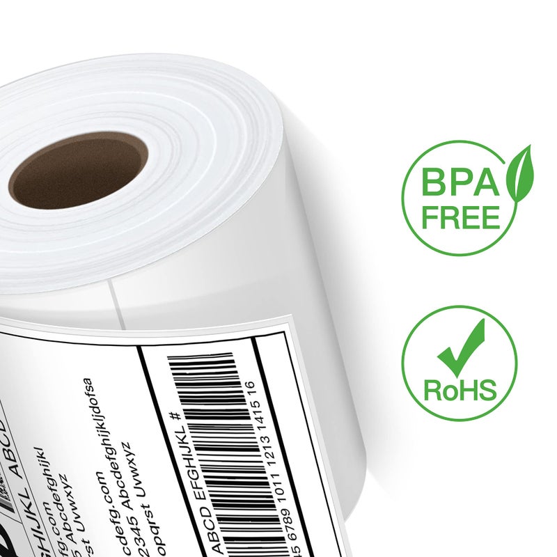 POLONO Genuine 4"x6" Direct Thermal Shipping Label, Perforated Postage Shipping Labels Compatible with POLONO PL60, PL70E and PL420 Label Printer, Permanent Adhesive, Commercial Grade, 220 Labels/Roll - Image 3