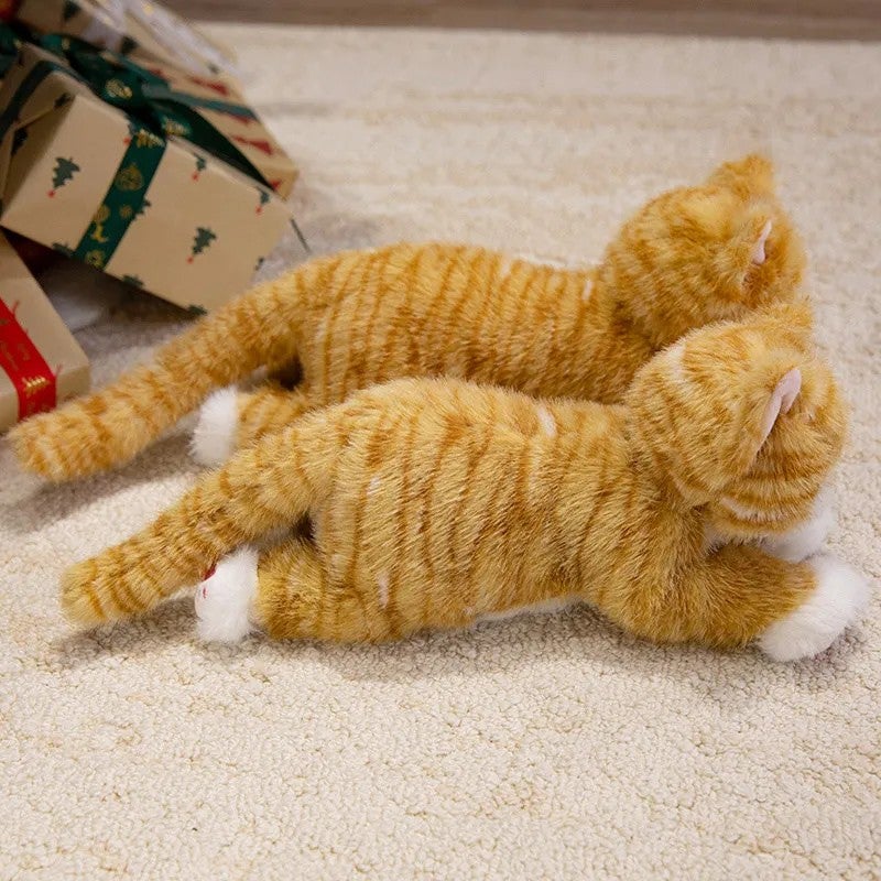Y&D Realistic Cat Stuffed Animal Toy – Soft Plush Farm Cat for Kids, Lifelike Design, Cuddly & Huggable Plush Pet for Bedtime Comfort - Image 3