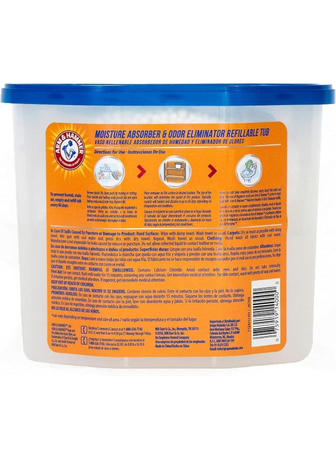 Arm & Hammer Fragrance Free Refillable Moisture Absorber and Odor Eliminator 14 oz. Tub - Image 3