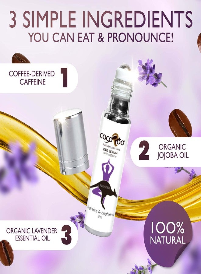 cocoroo Caffeinated Eye Serum, Nutrient-Dense, 100% Pure, Natural & Vegan (Lavender) - Image 4