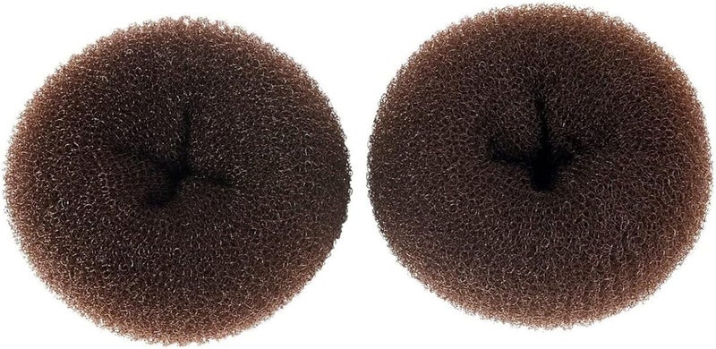 Hair Donut Bun Maker Ring Style Bun 2PCS Chignon Hair Large Doughnut Shaper for Thick and Long Hair Large 35 InchBrown