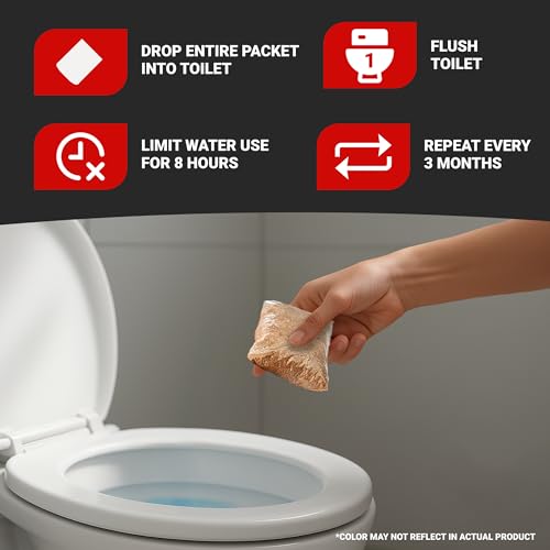 Roebic AOP Air-O-Paks for Aerated Septic Systems: Dissolves in Water, Degrades Grease, Proteins, Soaps, Chemicals - Four 8-Ounce Packets, 8 oz - Image 3