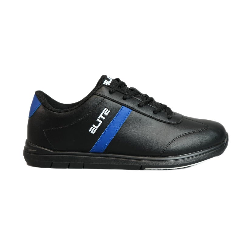 ELITE Mens Basic Athletic Lace Up Bowling Shoes with Universal Sliding Soles for Right or Left Handed Bowlers BlackRoyal US Footwear Size System Adult Men Numeric Medium 8 - Image 2