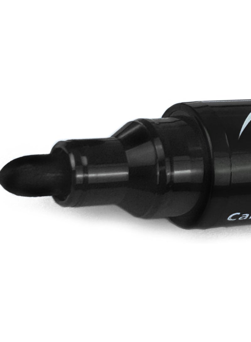 بايلوت قلم تحديد دائم بايلوت SCA-100 برأس مستدير - رأس 4.0 مم - 4.5 مم، أسود، مجموعة من 12 قلمًا - Image 3