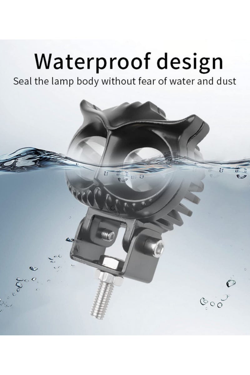 2.5 بوصة مصباح عمل LED، مصباح أمامي للسيارة، ضوء سبوت، لون مزدوج أبيض وأصفر، مصباح قيادة، مصباح أوف رود للدراجات النارية، مصباح ضباب - قطعتان - Image 4