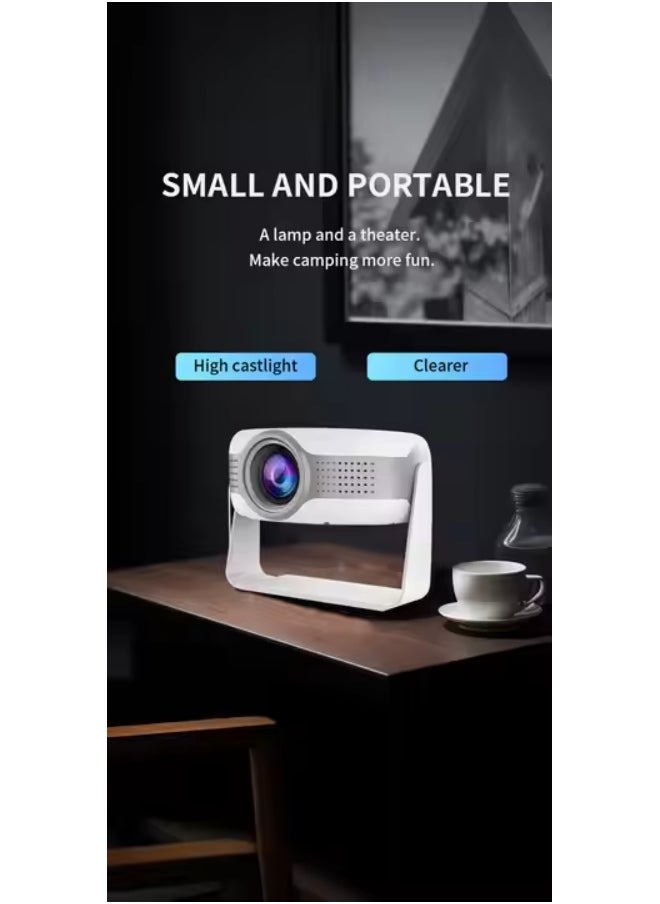HT11 Android Smart 4K Projector Portable Auto Keystone WiFi Bluetooth 1180 Degree Flip Portable Projector Dual Band Home Theatre Compatible with TV Stick/HDMI/USB/PS5/iOS/PS4.
