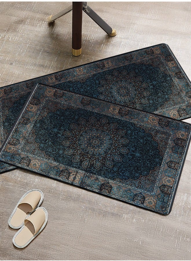 Generic 2 PCS Kitchen Floor Mats Rugs Set, Cushion Floor Carpet, Waterproof, Oil Resistant and Anti-Fatigue PU Standing Mat for Kitchen, Floor, Office, Sink, Laundry 45*75CM+45*120CM  - Image 2
