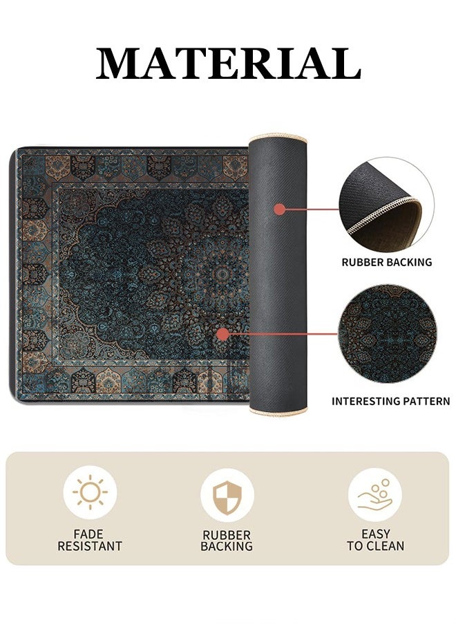 Generic 2 PCS Kitchen Floor Mats Rugs Set, Cushion Floor Carpet, Waterproof, Oil Resistant and Anti-Fatigue PU Standing Mat for Kitchen, Floor, Office, Sink, Laundry 45*75CM+45*120CM  - Image 4