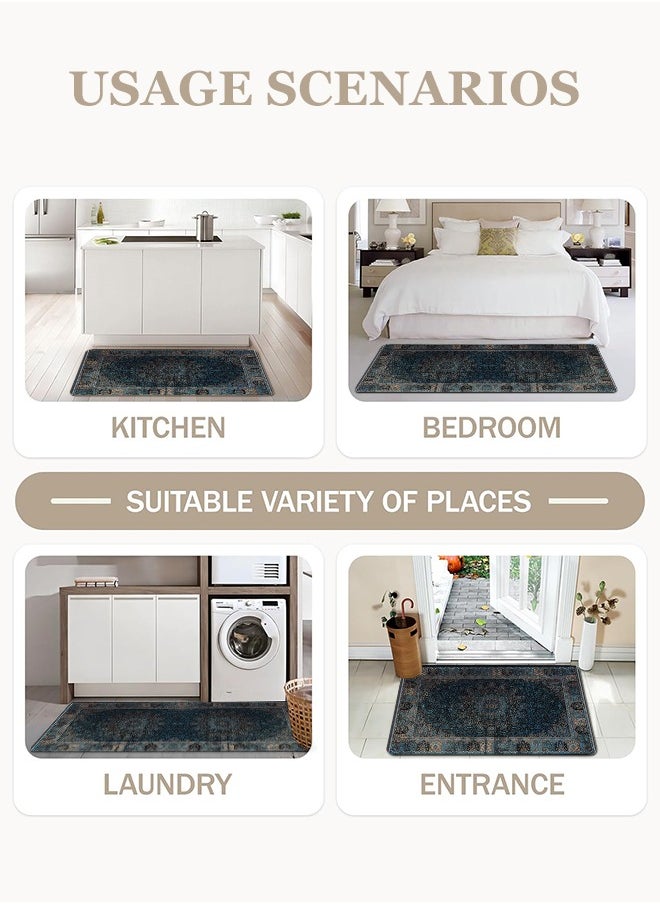 Generic 2 PCS Kitchen Floor Mats Rugs Set, Cushion Floor Carpet, Waterproof, Oil Resistant and Anti-Fatigue PU Standing Mat for Kitchen, Floor, Office, Sink, Laundry 45*75CM+45*120CM  - Image 5