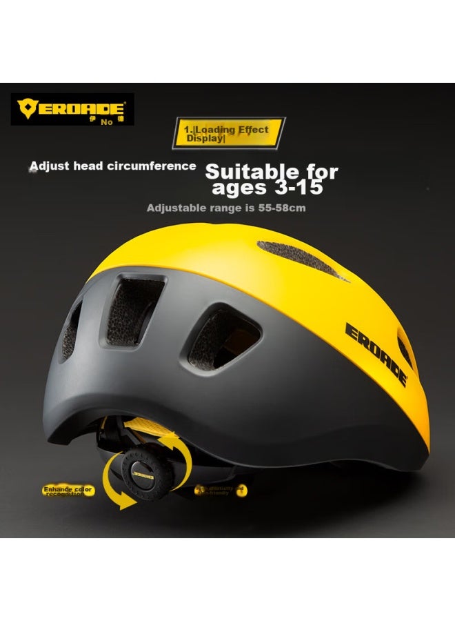 Eroade Children's Bicycle Helmet With Riding Tail Light, Breathable Summer Ultra-light Outdoor Roller Skating Sports Protective Gear For Kids - Image 3