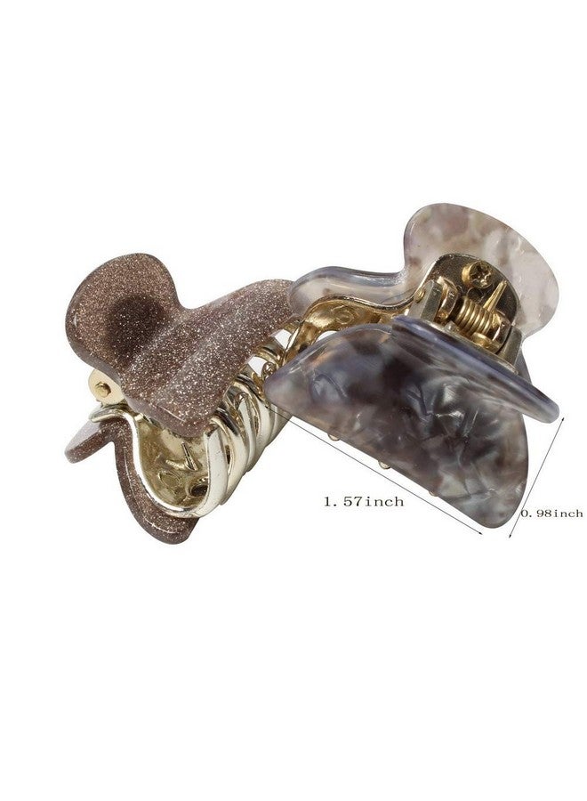 Cuizhiyu 1.57 Inch Floral Printed Medium Acrylic Hair Claw Clips For Girls And Womenplastic Noslip Grip Jaw Hair Clip Hair Jaw Clamppack Of 12 (Color E) - Image 5