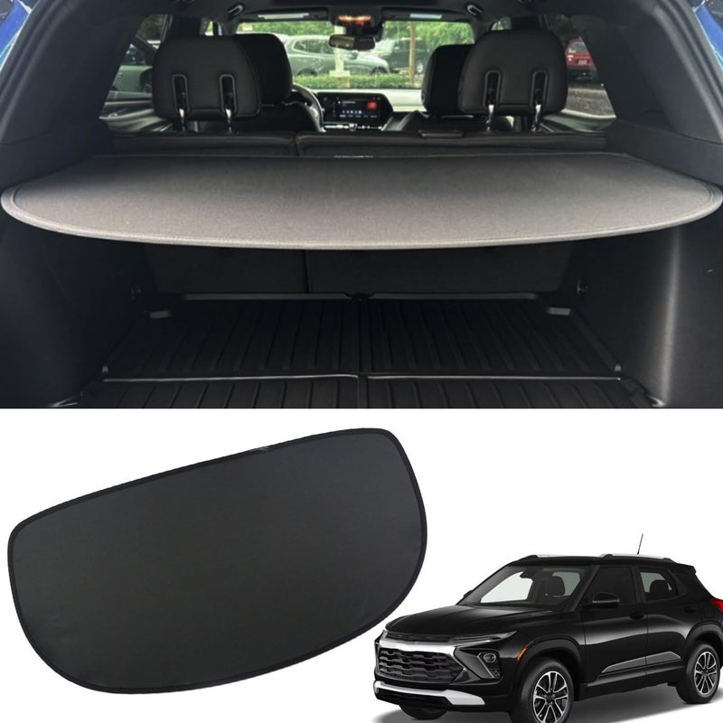 Marretoo Cargo Cover for Chevy Chevrolet Trailblazer 2021 2022 2023 2024 2025 for Chevy Trailblazer Accessories Black Retractable Trunk Cover Security Area Shield Shade Replace OEM 42747604
