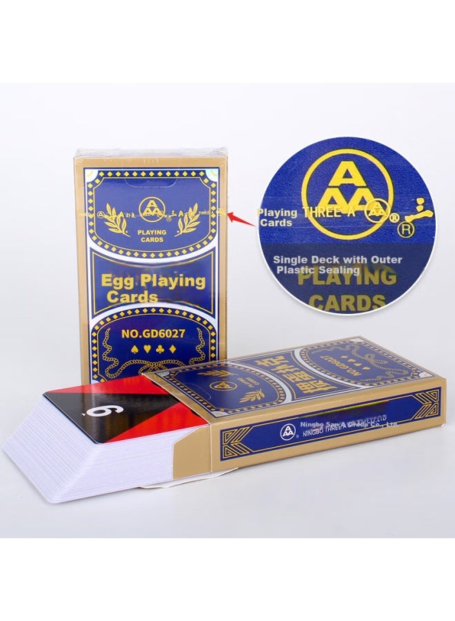 Aaa Guandan Playing Cards Aaa Game Room 3a Blue Core Paper 55*95 Full Box Gd6027 Narrow Version 100 Decks - Image 3