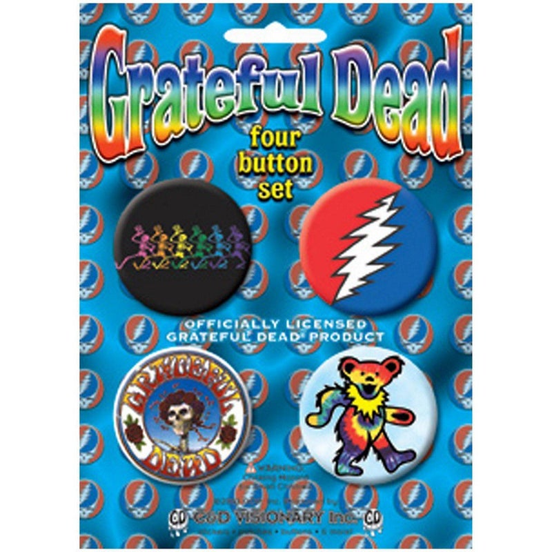 C&D Visionary Licenses Products Grateful DeadSkeleton Assorted Artworks 15 Button Set 4Piece - Image 2