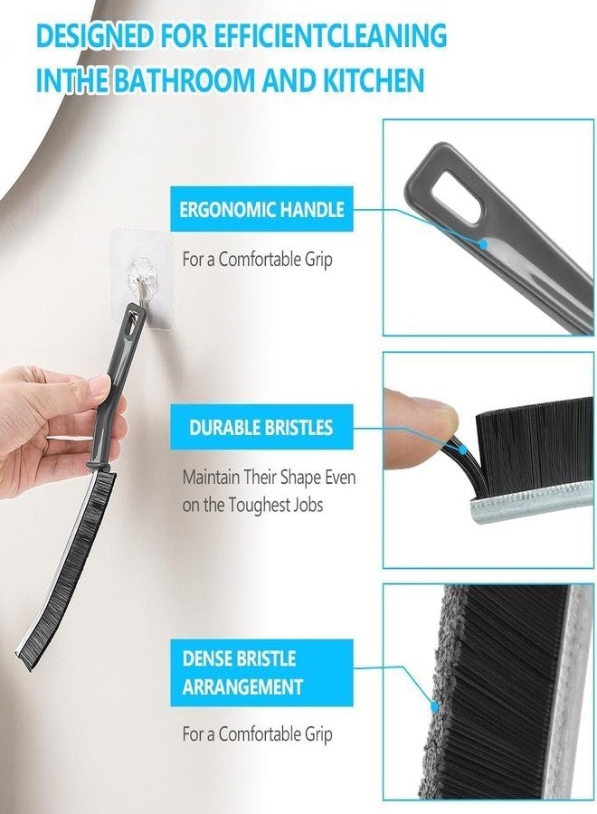 JEJIME Pack of 2 Gap Cleaning Brush, Hard Bristle Crevice Brush Tool for Household Use, Multifunctional Dead Corner Tiles, Bathroom, Kitchen, Toilet, Window Slots. - Image 3