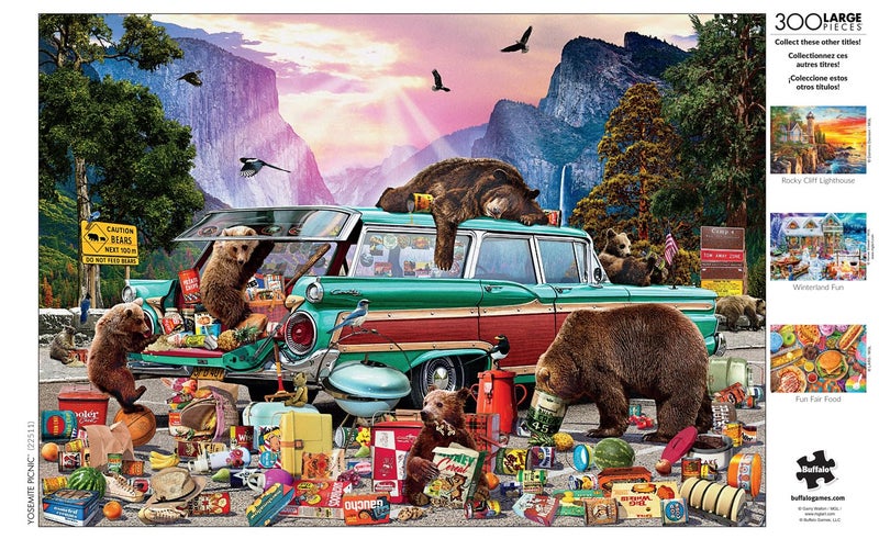 Buffalo Games - Garry Walton - Yosemite Picnic - 300 Piece Jigsaw Puzzle for Adults Challenging Puzzle Perfect for Game Nights - Finished Puzzle Size is 21.25 x 15.00 - Image 5