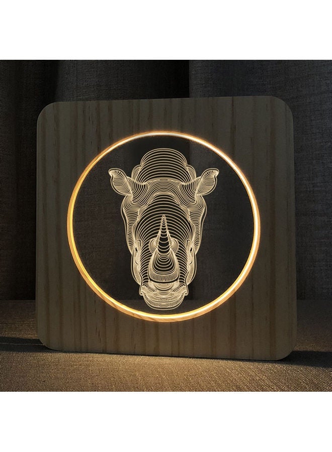 NIBEMINENT Rhinoceros Night Table Lamp Warm White 19x19cm - Image 5