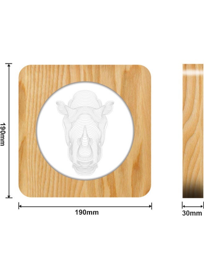 NIBEMINENT Rhinoceros Night Table Lamp Warm White 19x19cm - Image 2