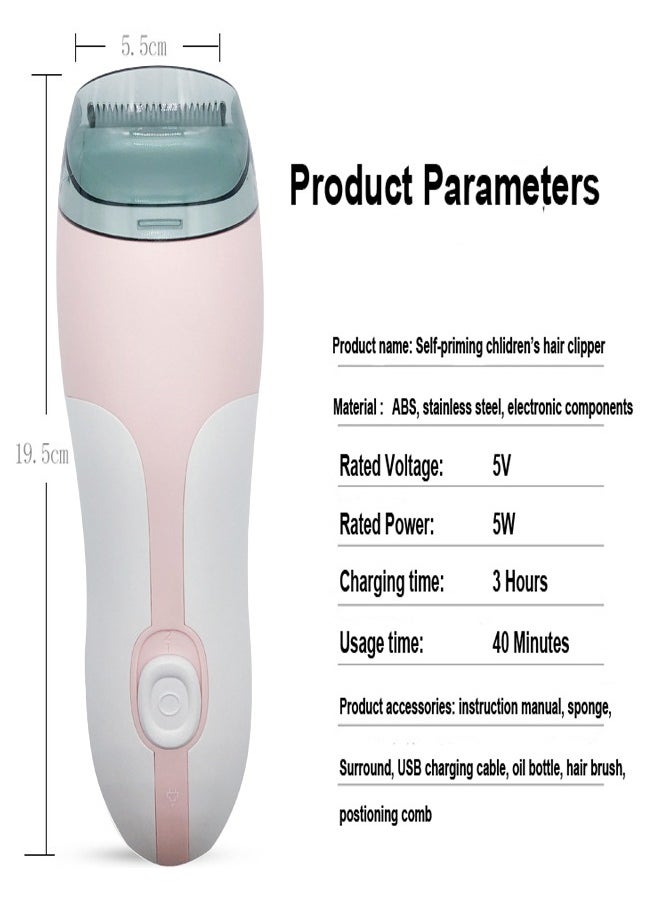 ZCM-HAPPY Children's Automatic Suction Hair Clipper - Silent Electric Trimmer for Kids - Mess-Free Baby Hair Cutting Machine - Safe & Easy Baby Shaving Clipper  - Image 2