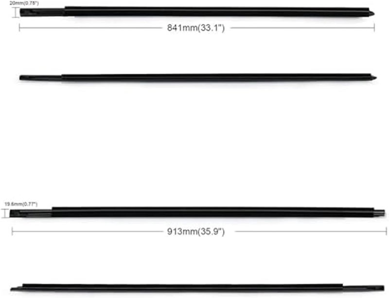 Wivplex Window Glass Outer Seal Belt Trim for Dodge Ram 1500 - Image 5