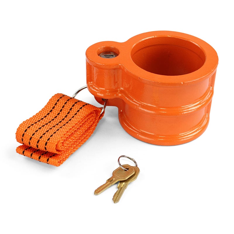 ABN RV Kingpin Locking Cuff Gooseneck Coupler Lock  27in Diameter Anti Theft King Pin Locks for 5th Wheel Semi Trailer