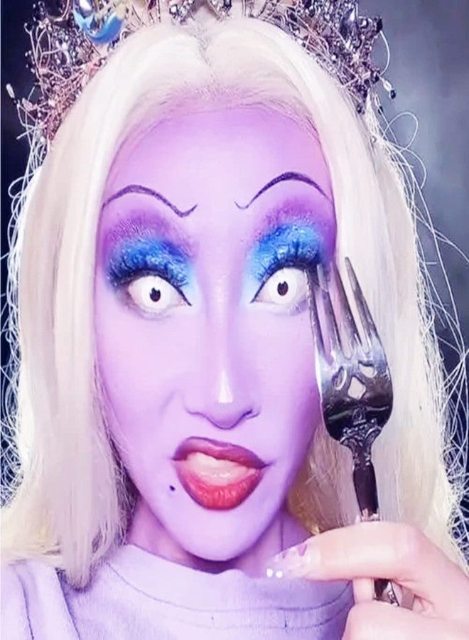 Mysense Light Purple Face Body Paint Stick, Purple Eye Black Stick Baseball Softball Football, High Pigment Body Painting Cream Blendable Stick for Halloween SFX Ursula Costume Cosplay Party Makeup - Image 2