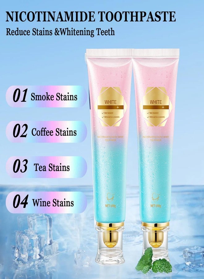 Radiant Whitening Toothpaste, Niacinamide Whitening Toothpaste, Niacinamide Dazzling Toothpastes White, Teeth Whitenings Toothpastes, Fresh Breath Tooth Paste, Remove Tooth Stains(2pcs - Image 3