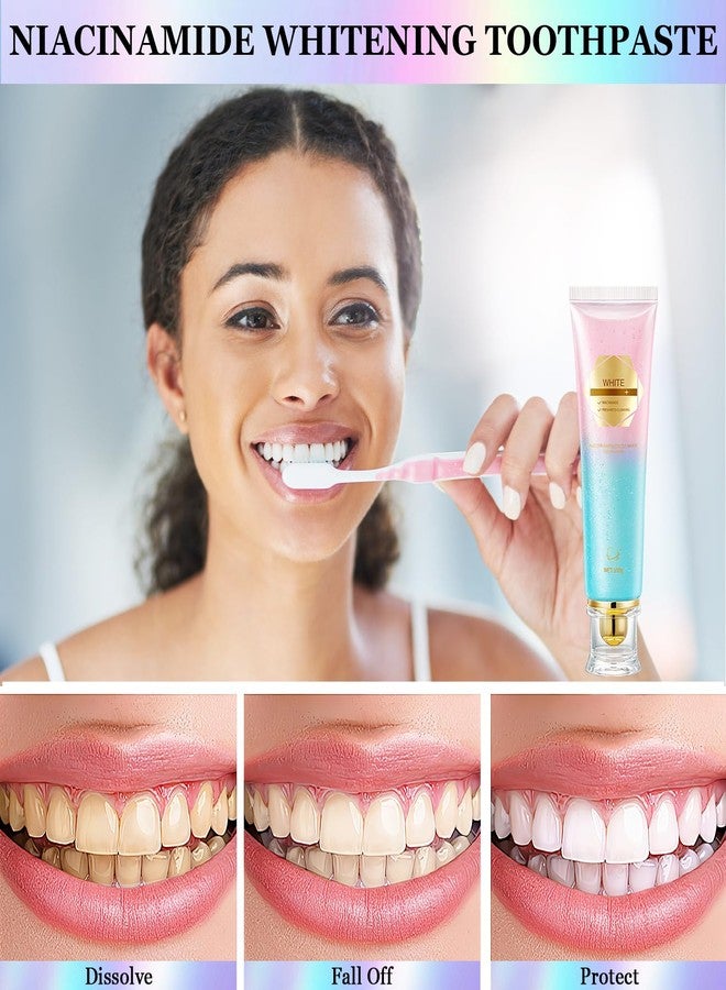 Radiant Whitening Toothpaste, Niacinamide Whitening Toothpaste, Niacinamide Dazzling Toothpastes White, Teeth Whitenings Toothpastes, Fresh Breath Tooth Paste, Remove Tooth Stains(2pcs - Image 4