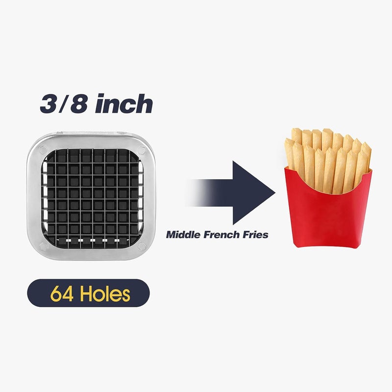 Ruooson French Fry Cutter, Professional Potato Cutter Slicer with 3/8 In Stainless Steel Blades, Great for Whole Potatoes Carrots Cucumbers. - Image 4