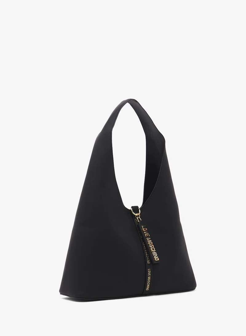 لوف موسكينو Logo top handle zip through shoulder bag