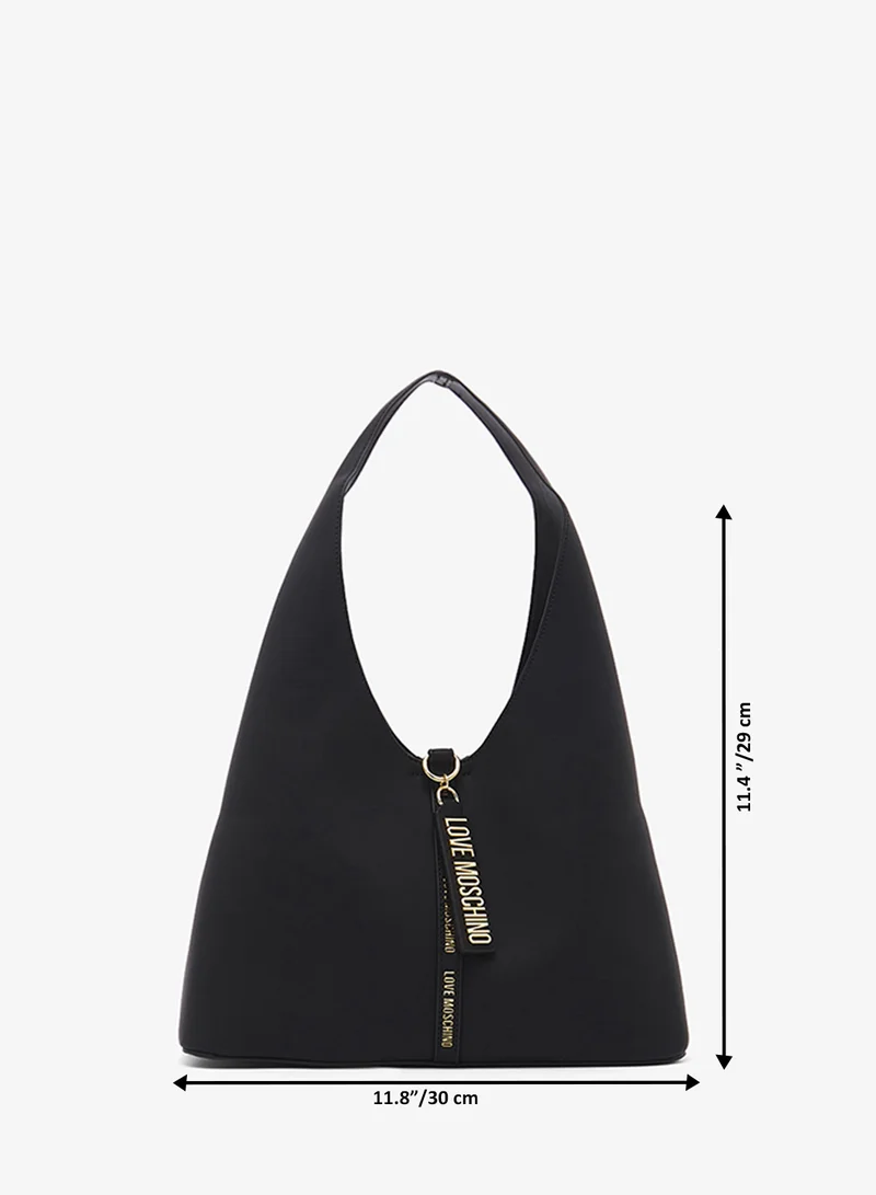 لوف موسكينو Logo top handle zip through shoulder bag