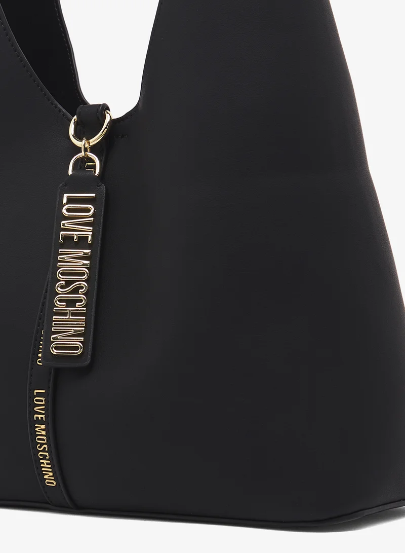 لوف موسكينو Logo top handle zip through shoulder bag
