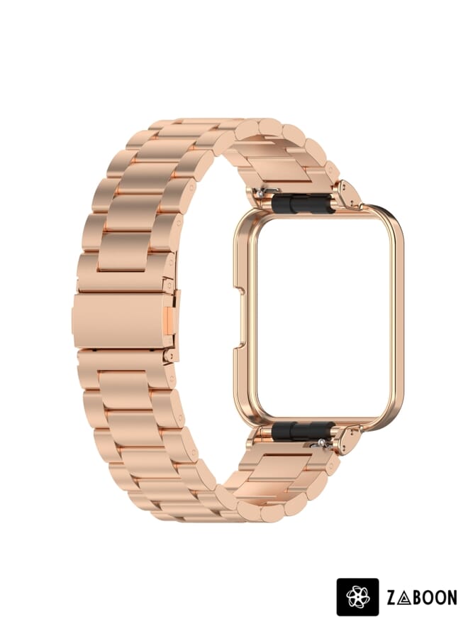 Zaboon ساعة شاومي ريدمي 2 لايت / ساعة ريدمي 2 2 في 1 حزام ساعة معدني ثلاثي الخرز مع إطار ساعة - Image 2