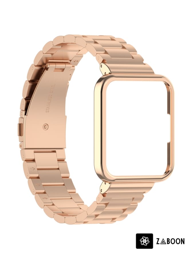 Zaboon ساعة شاومي ريدمي 2 لايت / ساعة ريدمي 2 2 في 1 حزام ساعة معدني ثلاثي الخرز مع إطار ساعة - Image 1