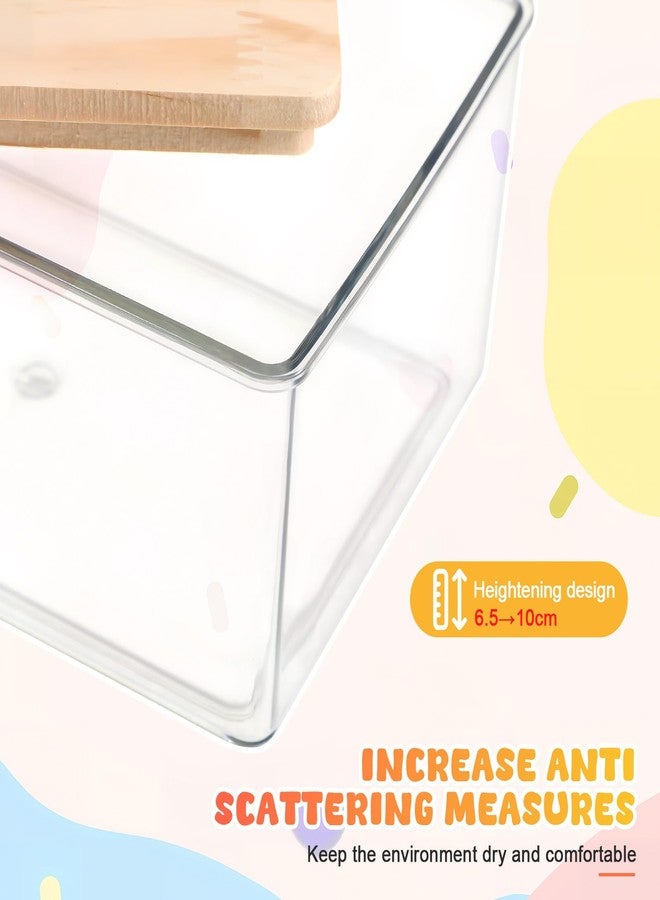 UKCOCO Hamster Bathroom Transparent Sand Bath Container with Ladder Small Pet Bath Box for Hamsters Gerbils Chinchillas 6.10X4.13X2.55In - Image 3
