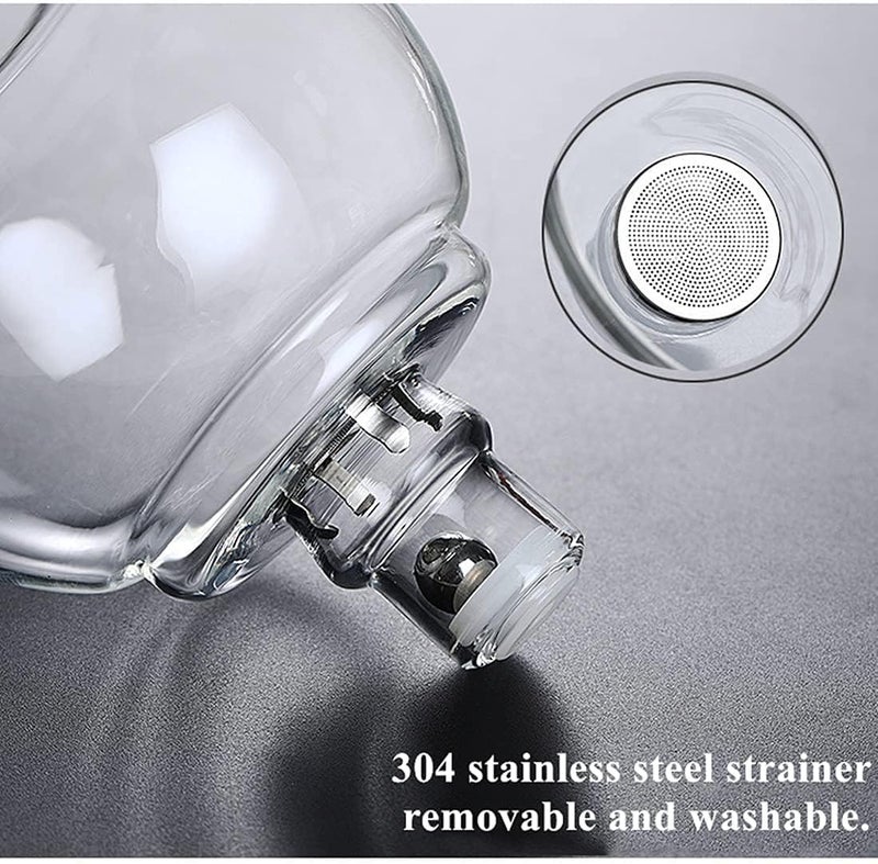 RORA Lazy Kungfu Glass Tea Set Semi Automatic Drip Rotating with Infuser Glass Teapot Set (6 cups) - Image 2