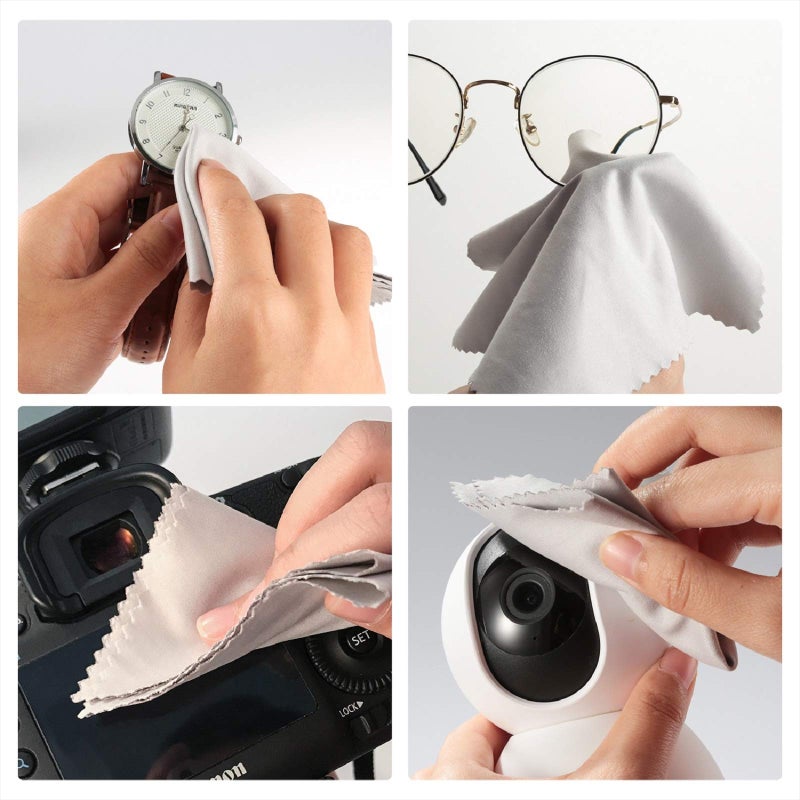 Ablethe 18 Pack Premium Microfiber Cleaning Cloths, Lintfree Fiber Cleaning Cloth for Cleaning Lenses, Glasses, Glass, Screens, Cameras, Cell Phone, Eyeglasses, LCD TV Screens, Tablets and More  - Image 3