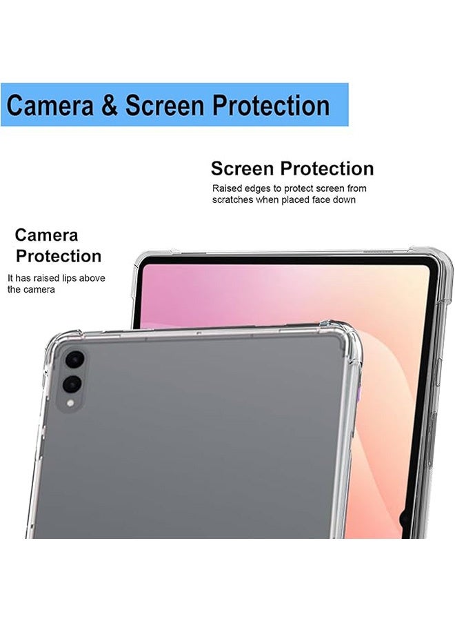 Case for Samsung Galaxy Tab S11 Ultra 5G 14.6 in, Anti-Fingerprints, Anti-Fall Drop Protection, Slim TPU Clear Transparent Back Protective Cover with Soft Silicone Raised Edge (Clear) - Image 4