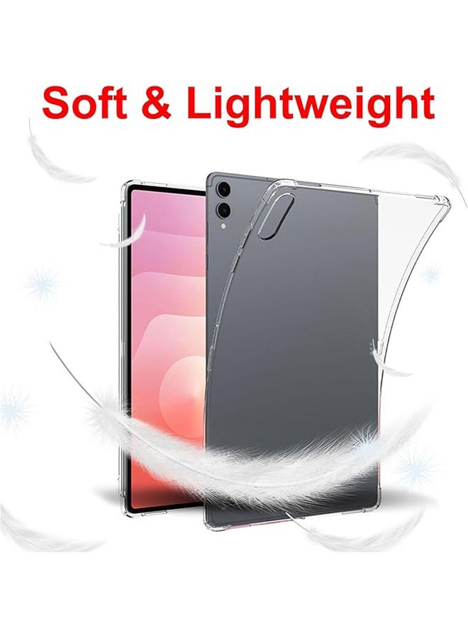 Case for Samsung Galaxy Tab S11 Ultra 5G 14.6 in, Anti-Fingerprints, Anti-Fall Drop Protection, Slim TPU Clear Transparent Back Protective Cover with Soft Silicone Raised Edge (Clear) - Image 5