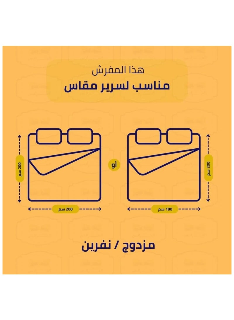 برايدس مفرش سرير نفرين عرائس قماش شانيل طقم لحاف مكون من 8قطع مقاس 240×260سم/ بيج غامق  - Image 4