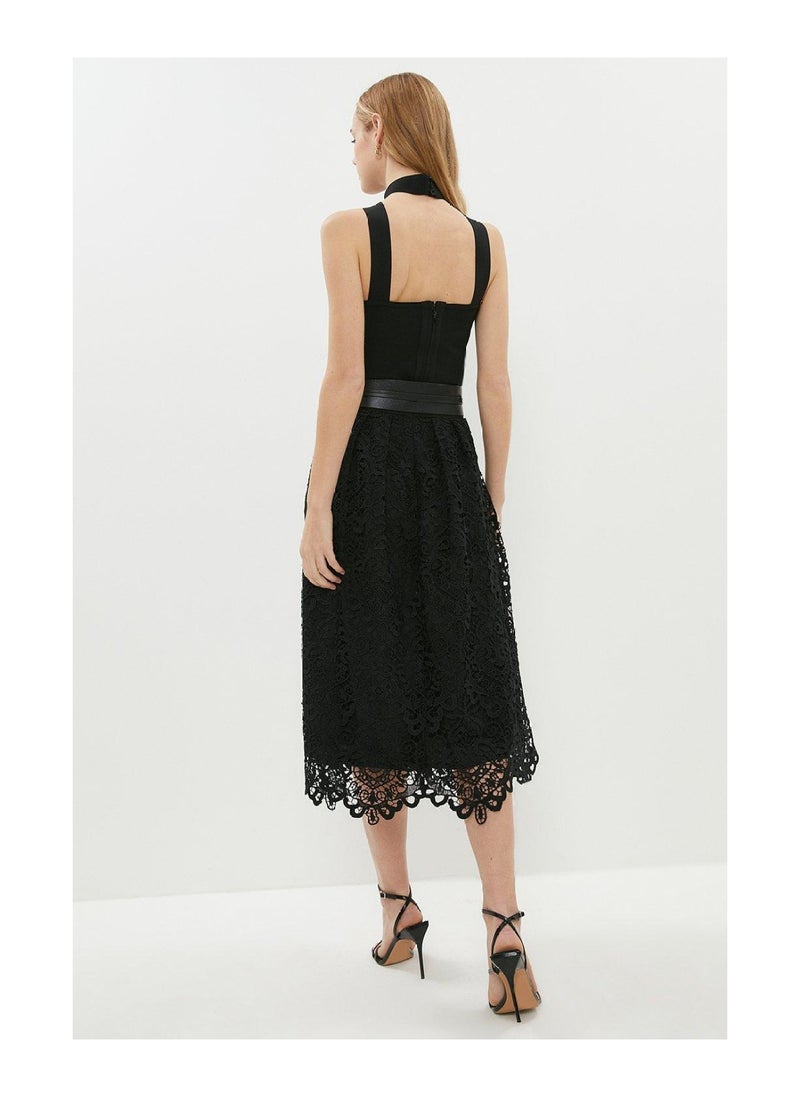 Coast - Belted Lace Full Midi Skirt - Image 1