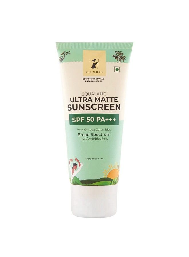 PILGRIM Squalane Ultra Matte Cream Sunscreen Spf 50 Pa+++ For Unisex With Omega Ceramides & Vitamin E Broad Spectrum Nongreasy No White Cast For All Skin Types 50G - Image 2
