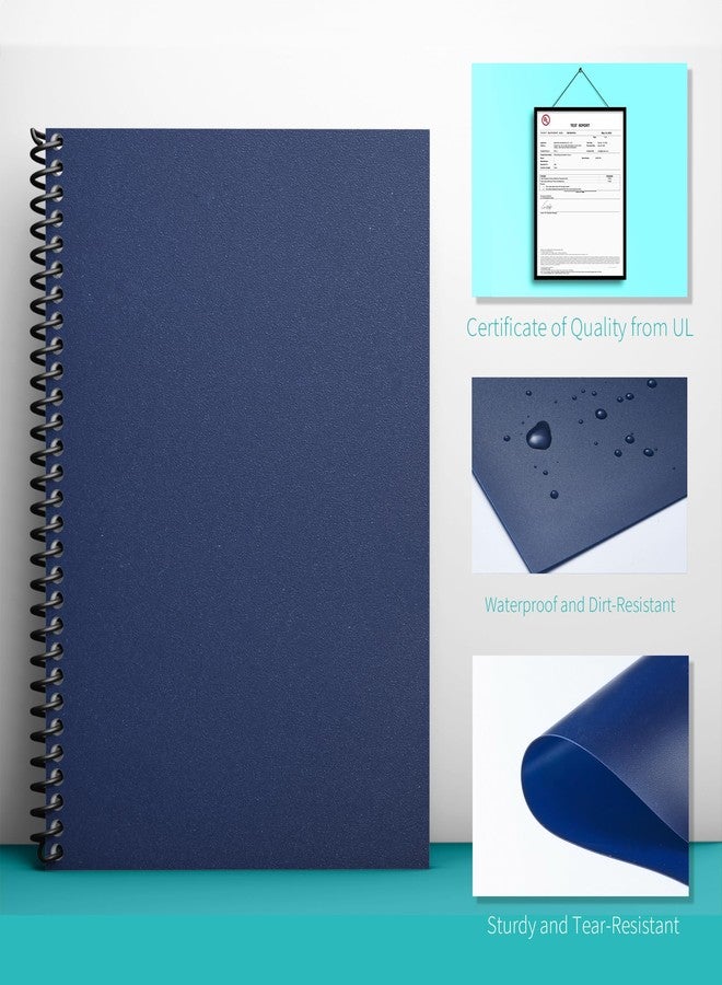 Binditek 25 Pack 12 Mil Sand-Textured Polycover - Plastic Binding Cover for Business Reports and Proposals - Lightly Sanded Finish - Square Corners, Un-Punched, Navy Color, Office Supplies - Image 3