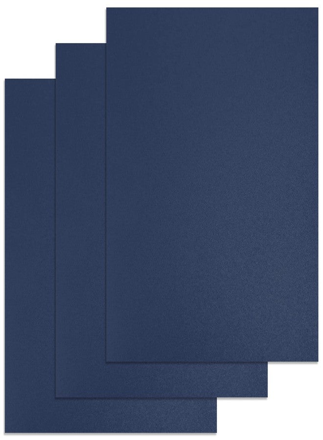 Binditek 25 Pack 12 Mil Sand-Textured Polycover - Plastic Binding Cover for Business Reports and Proposals - Lightly Sanded Finish - Square Corners, Un-Punched, Navy Color, Office Supplies - Image 1