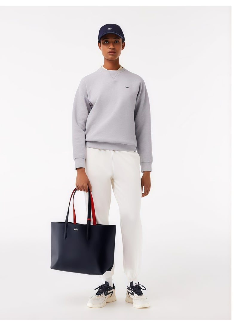 لاكوست حقيبة يد نسائية مزدوجة الوجهين بسعة كبيرة ، عصرية متعددة الوظائف ، أسود / أحمر - Image 2