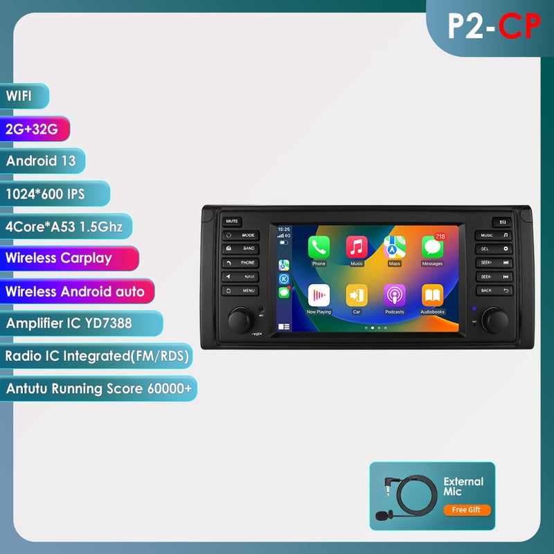 The 7-Inch Overseas Version Is Suitable For Bmw E39 E53 X5 Navigation Android Large Screen Car Navigation Reversing Image Gps - Image 1